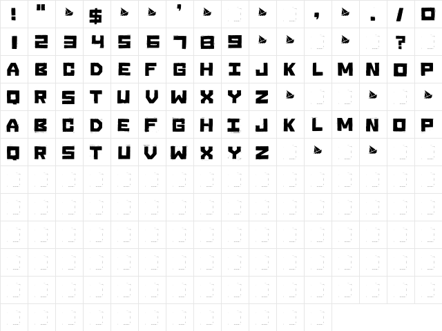 Sinking Ship Regular font glyphpreview