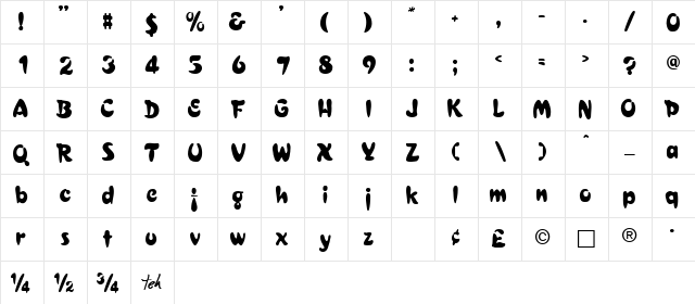 Bulge Normal font glyphpreview