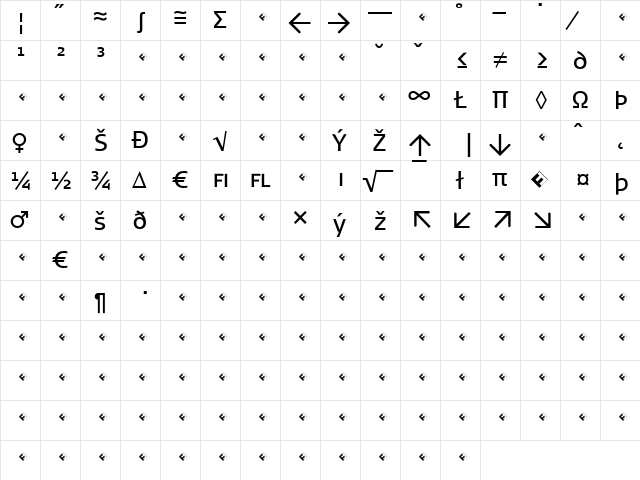 Signa Regular font glyphpreview