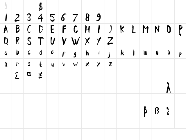 Ende Demo Regular font glyphpreview