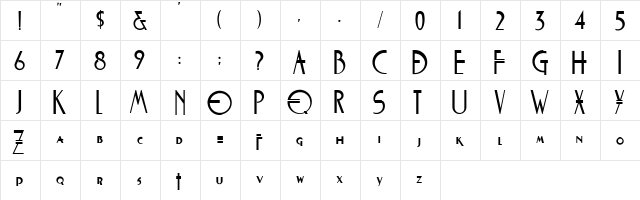 Fontasia Clash Regular font glyphpreview