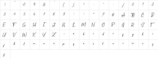 Schagen Regular font glyphpreview