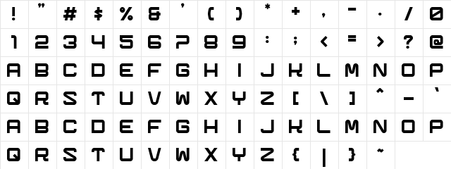 Teknikaler Regular font glyphpreview