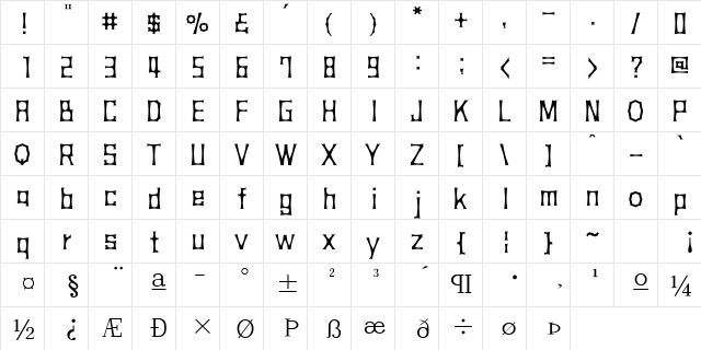 ״&#56528̴֔ Regular font glyphpreview