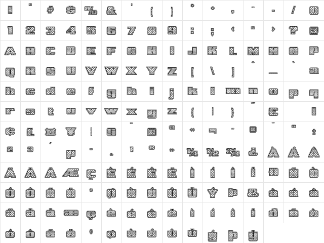 Triad 'ChainLinq Regular font glyphpreview