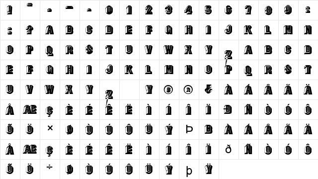 FZ UNIQUE 43 Normal font glyphpreview
