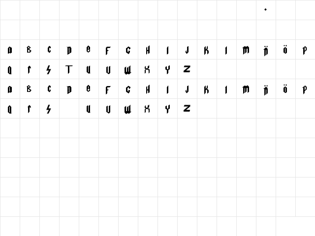Spinal T. FanBoy Regular font glyphpreview