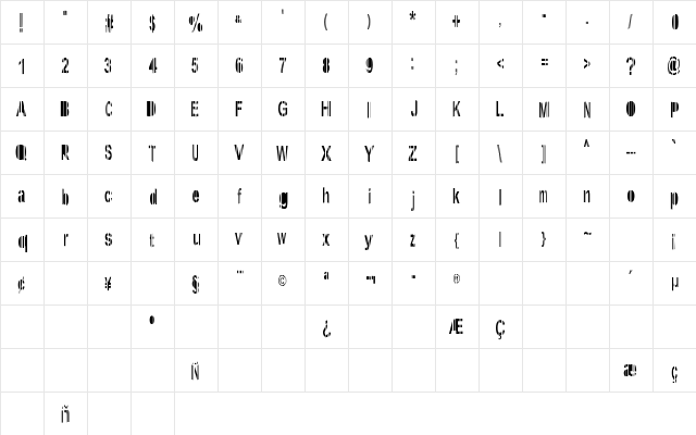 System Regular font glyphpreview