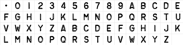 Embossing Tape 3 BRK Regular font glyphpreview