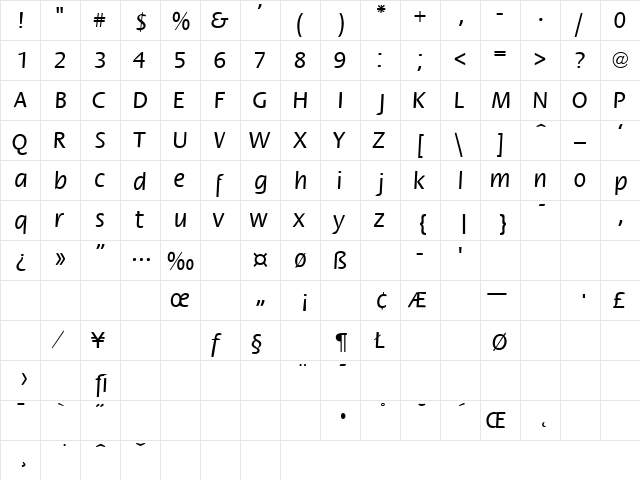 FusataSSk Regular font glyphpreview