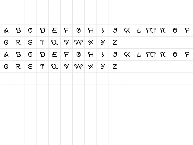 scooter experiment Regular font glyphpreview