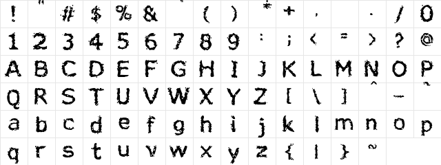 Digital Snow Regular font glyphpreview