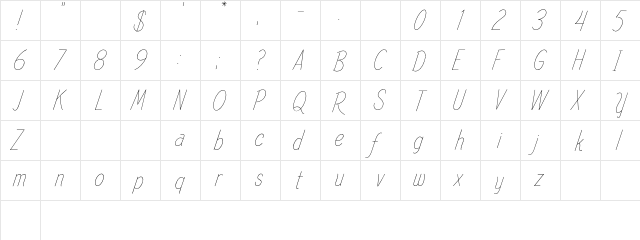 Spindle Refined Regular font glyphpreview