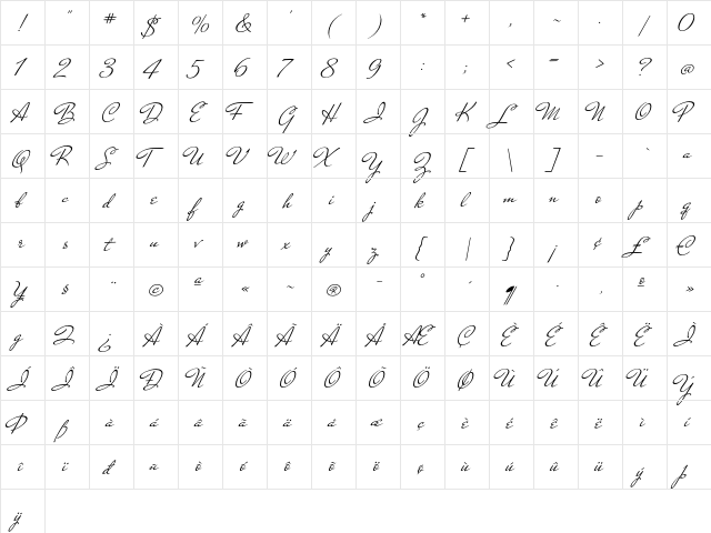 Mr DeHaviland Regular font glyphpreview