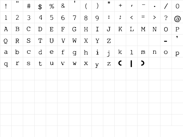 My type of font Regular font glyphpreview