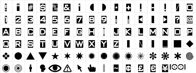 Swish Buttons NF Regular font glyphpreview