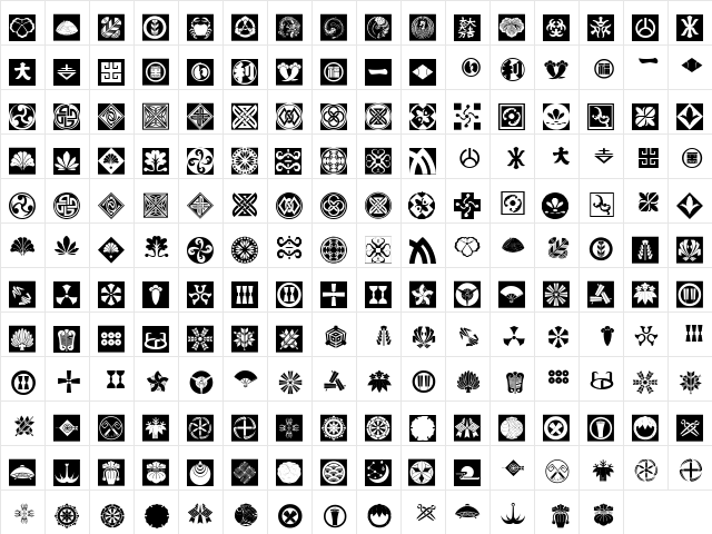 Orient Patterns Regular font glyphpreview