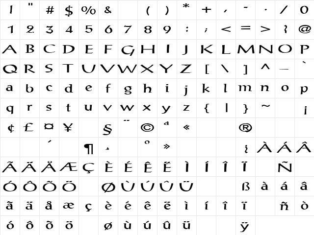 Seeing Things 3 Regular font glyphpreview