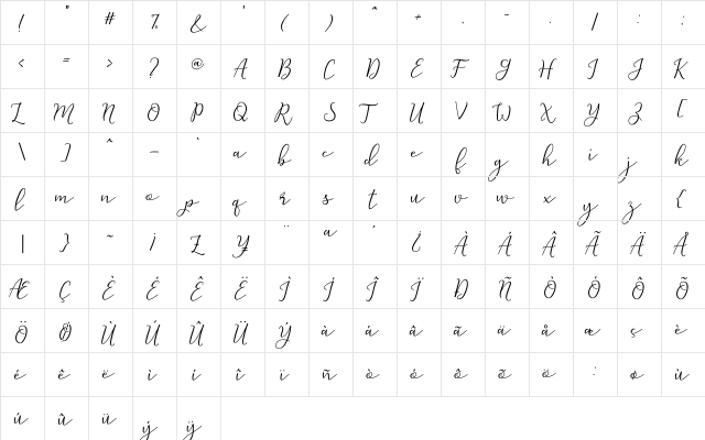 Michel Flow Regular font glyphpreview