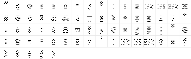 Xcreen Medium font glyphpreview
