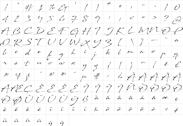 Sand Dunes Regular font glyphpreview