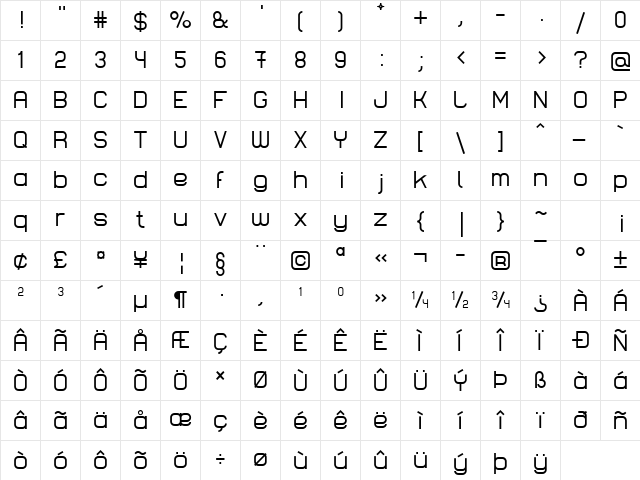 Lastwaerk regular Regular font glyphpreview