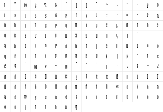 Lusta FortySerif font glyphpreview