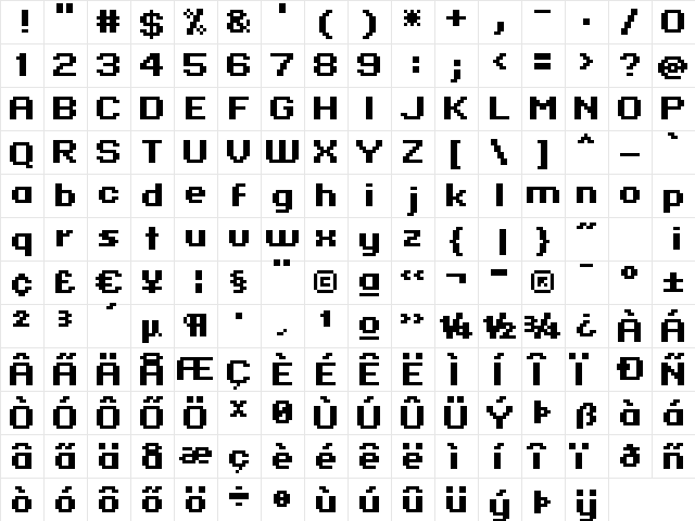 standard 07_63 Regular font glyphpreview
