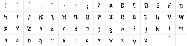 NixonInChina Normal font glyphpreview