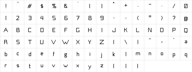 meniscus Regular font glyphpreview