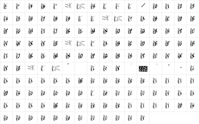 Ribbons Regular font glyphpreview
