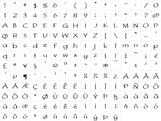 Di Murphic Full Regular font glyphpreview