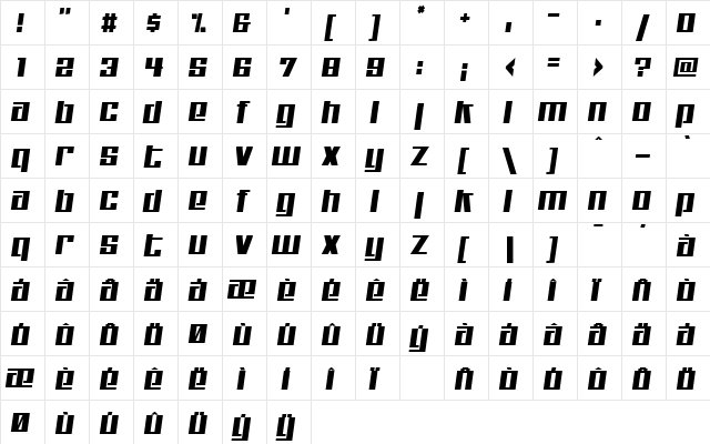 Kitchen police Regular font glyphpreview