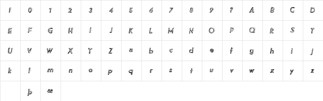 MovieNite Regular font glyphpreview