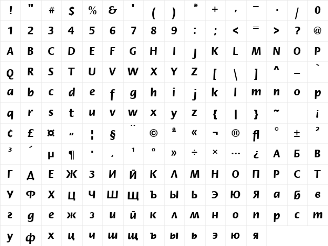 FlowerC Bold font glyphpreview