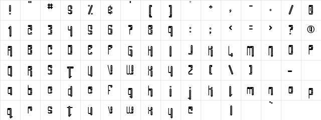 downtownstreet Regular font glyphpreview