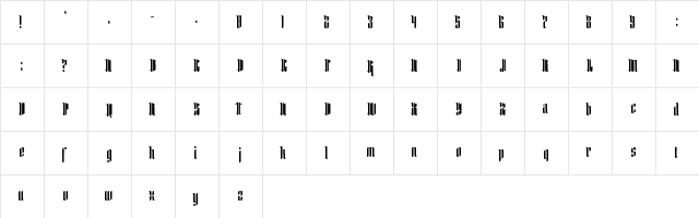 Frostletter Regular font glyphpreview