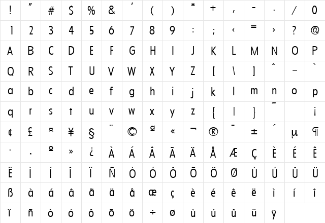 Florida-Serial-Light Regular font glyphpreview