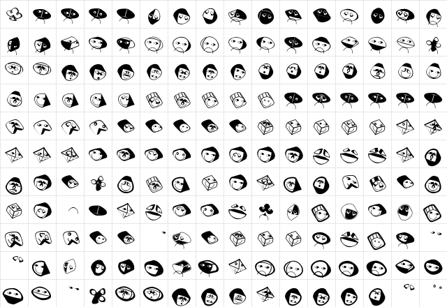 EdgedFacesKantig Regular font glyphpreview