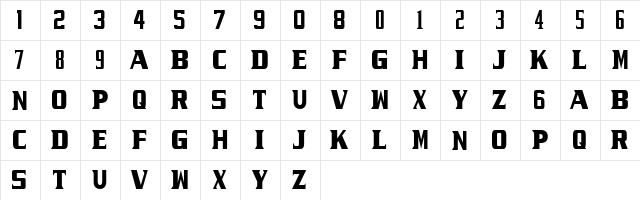 Red Raiders Regular font glyphpreview