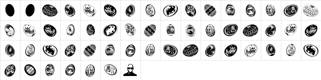 EierEggsOvo Regular font glyphpreview