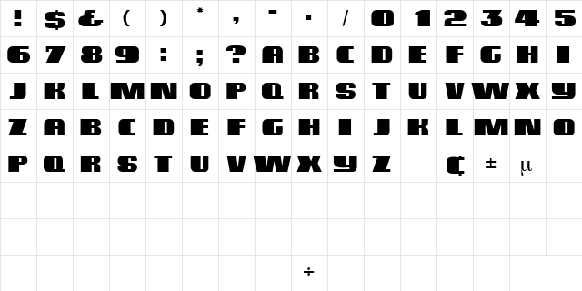 AmplioDisplayCapsSSK Regular font glyphpreview