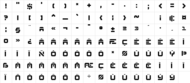 Reqruit Mk 2 Regular font glyphpreview