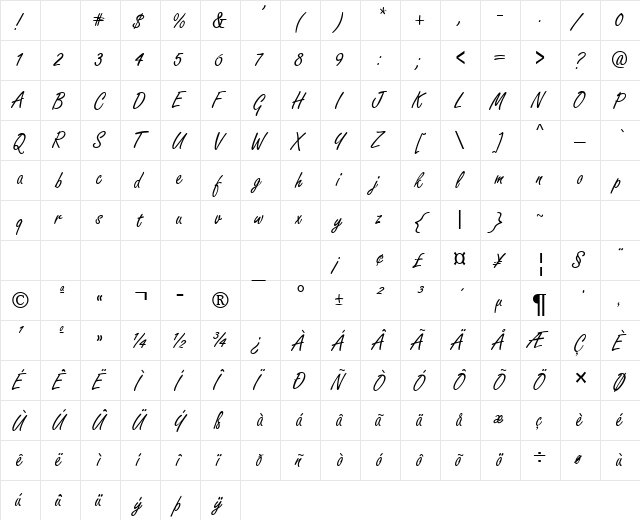 Freeze Normal font glyphpreview