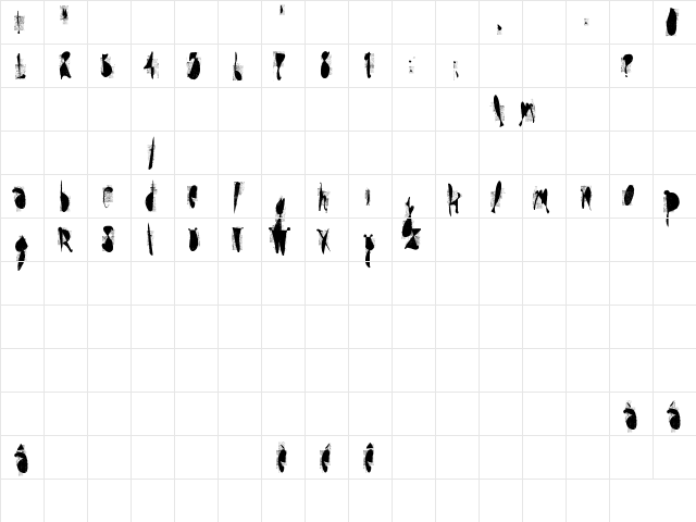 moskito screen Regular font glyphpreview