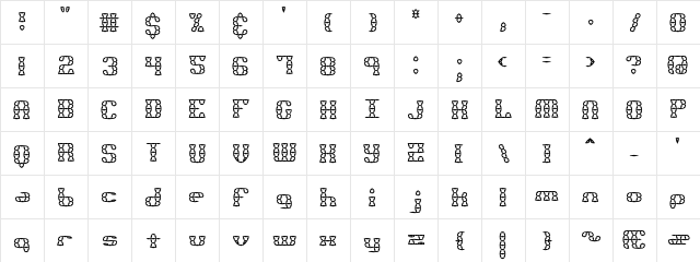 Brass Knuckle Star BRK Normal font glyphpreview