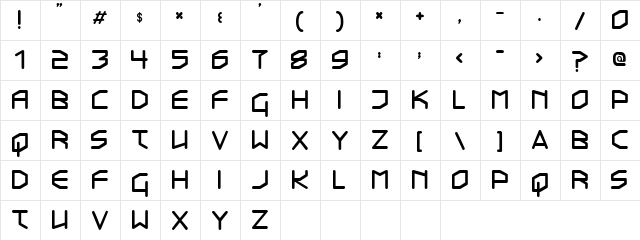 Transistor 2.15 Regular font glyphpreview