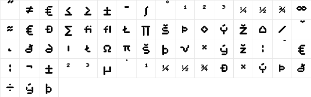 Koko TwoExpert font glyphpreview