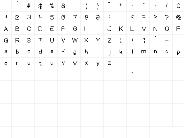 Sausage Regular font glyphpreview