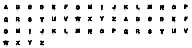 Raptor Kill Regular font glyphpreview